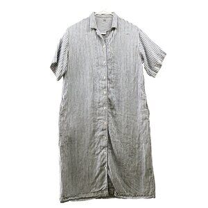 Striped Linen Button-Up Dress